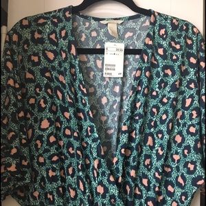 NWT H&M Jumpsuit - animal print, wrap