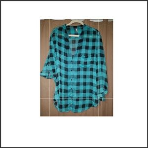 Very sheer checkered shirt