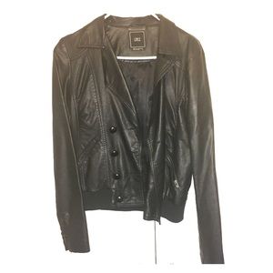OBEY Propaganda Women's Black Leather Jacket