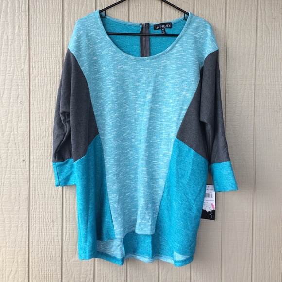 Elbow sleeve Color Block Top