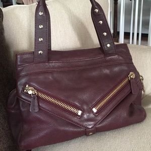 Botkier trigger satchel in burgundy