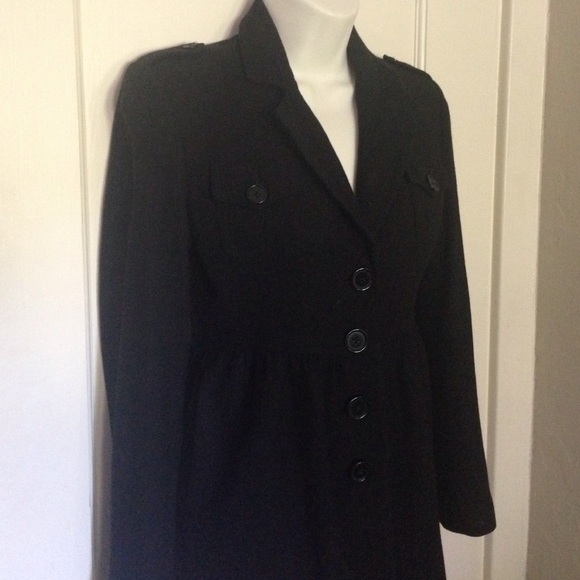 Black Button Up Coat - image 2
