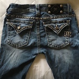 White Stitched Miss Me Jeans