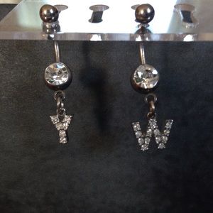 Letter Y Belly Ring
