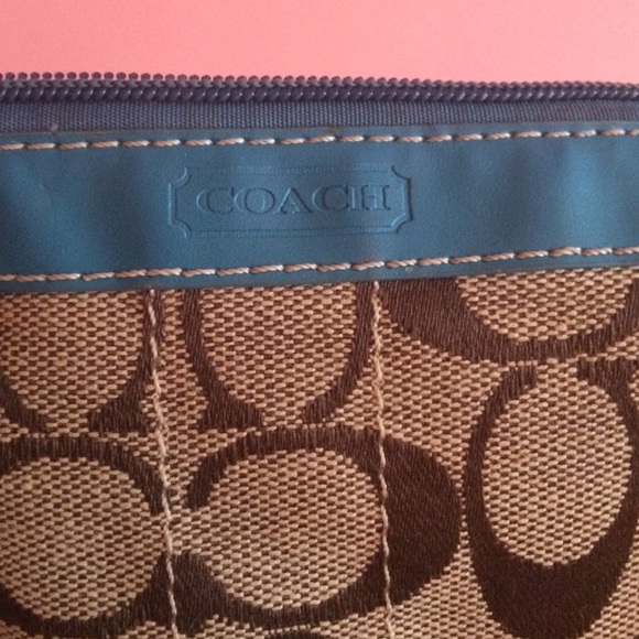 Blue and tan coach purse - Picture 2 of 2
