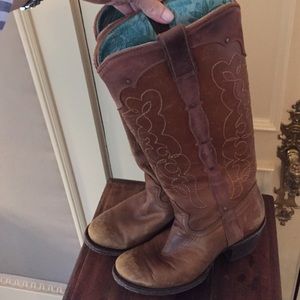 Brown cowboy boot