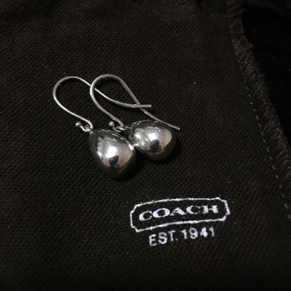 Coach silver earrings