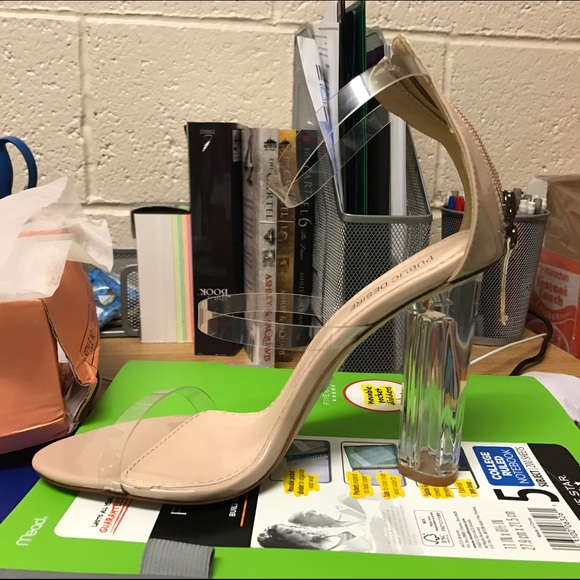 Nude Amari-1 Clear Heels - Picture 1 of 4