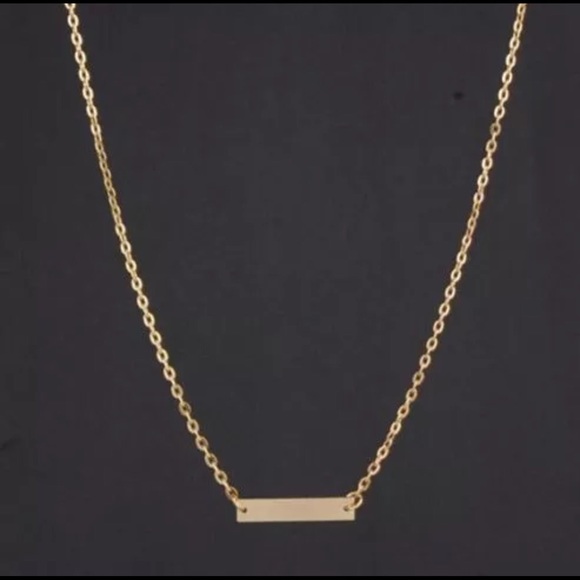 Gold-Tone Bar Necklace - Picture 2 of 2