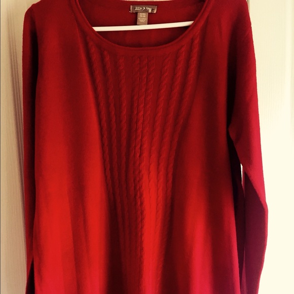 sweater with cable detail
