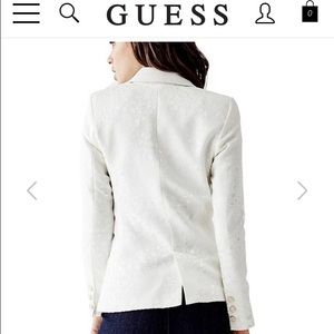 White cheetah print blazer