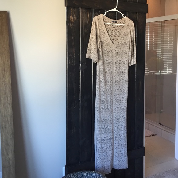 NEW! Crochet Zara maxi vneck shirtsleeves dress