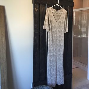 NEW! Crochet Zara maxi vneck shirtsleeves dress