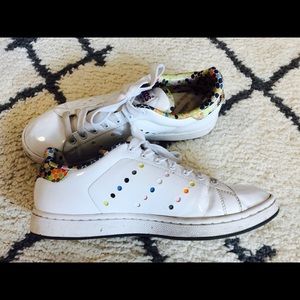 Rainbow Polka Dot Stan Smiths