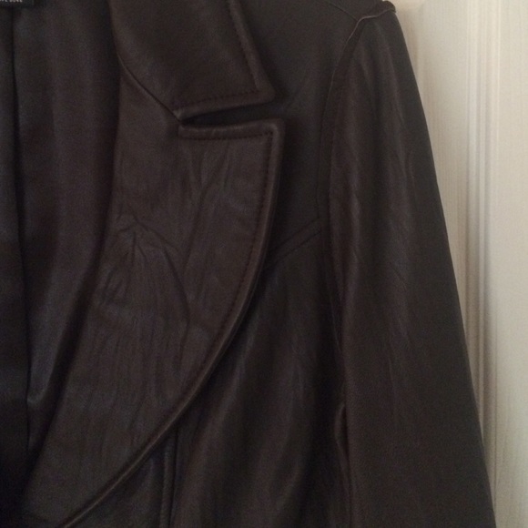 INC 100% Leather short blazer jacket - Picture 3 of 4