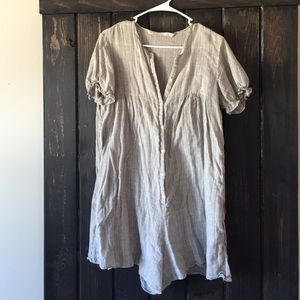 Zara grey pinstriped romper