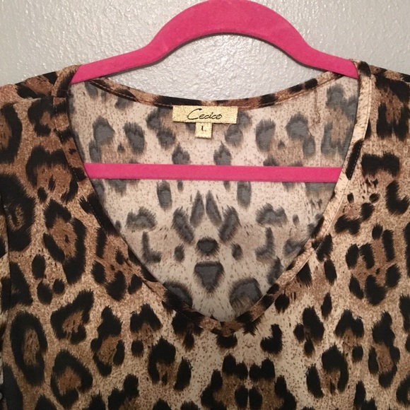 Leopard long-sleeve dress - Picture 2 of 4