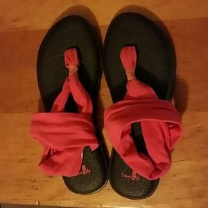 Coral Sanuk Yoga Sandals
