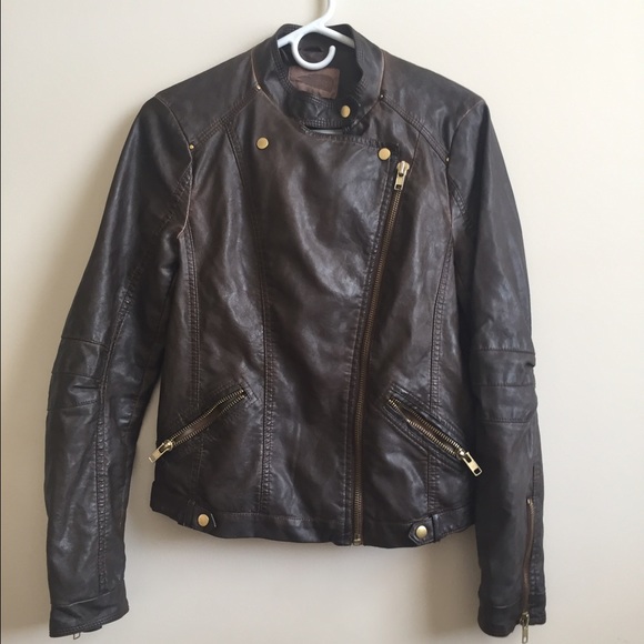 Faux leather jacket