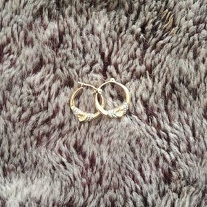 Heart hoop earrings