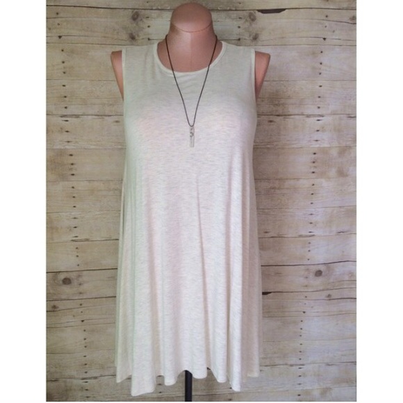 Tops - Heather grey swing tank tunic NWOT