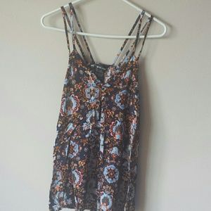 Double Strapped Printed Top