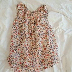 Flower printed tank