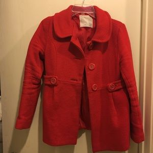 Red peacoat