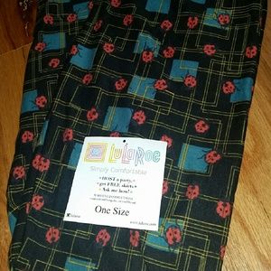 Lularoe LADYBUG Leggings: OS