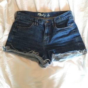 Madewell high rise denim short