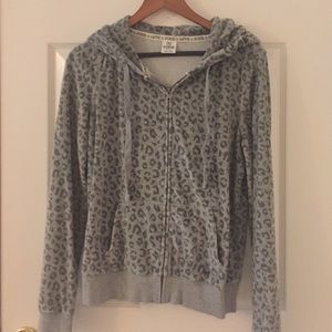 Pink brand leopard print hoodie