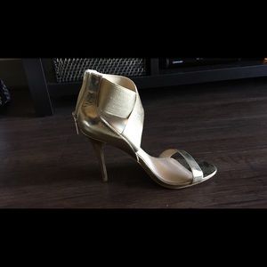 Gold Strappy High Heels