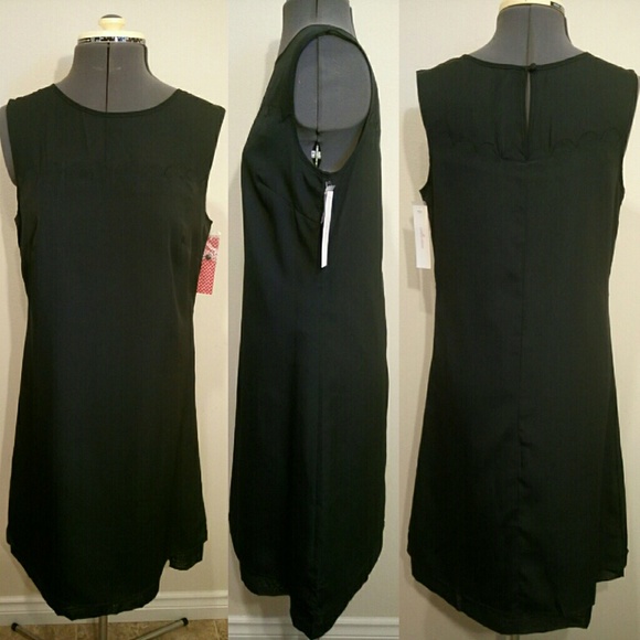 NWT Merona size 8 black dress with see through top