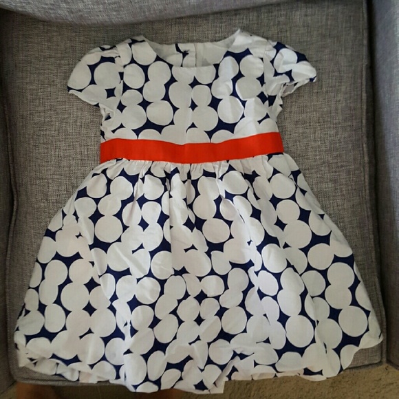 Gymboree bubble bottom navy and white dress