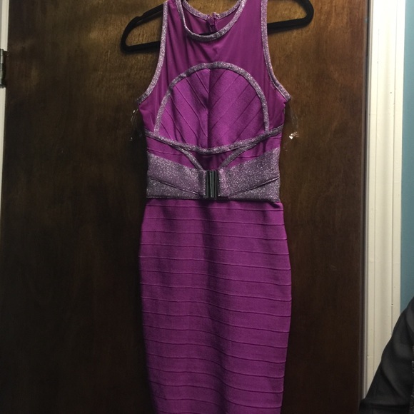 Fuchsia bandage dress - Picture 1 of 3