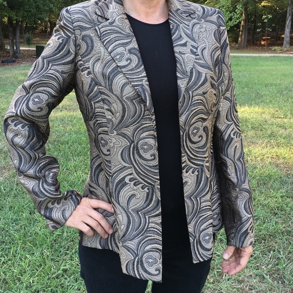 Kasper Black & Gold Evening Jacket