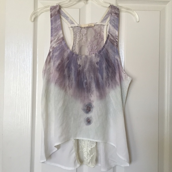 High low lacy tank size S