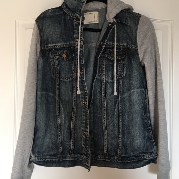 Forever 21 Hooded Jean Jacket