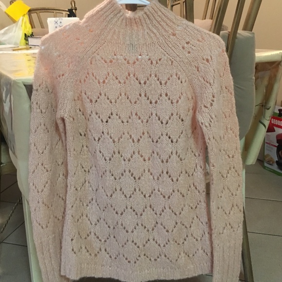Ann Taylor Sweaters - Ann taylor loft turtleneck sweater-pink w/ shimmer