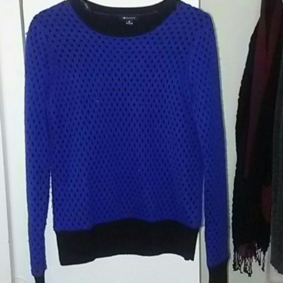 Worn ONCE. Royal blue & black knitted sweater