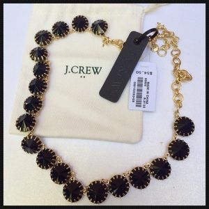 NWOT J Crew navy brass plated necklace!