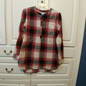 Red flannel tunic