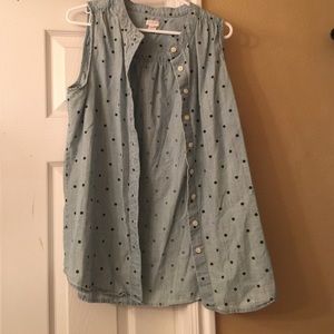 J. Crew button down Denim tank