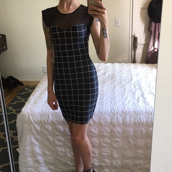 *SOLD* American Apparel grid pencil dress - Picture 1 of 4