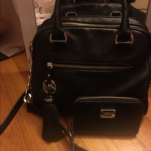 Black Michael kors bag authentic leather