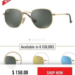 Ray ban hexagonal flat sunglasses