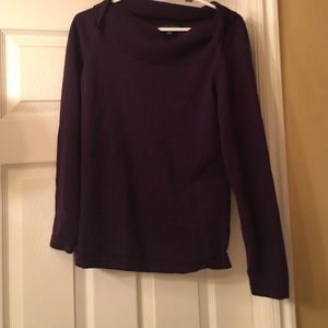 Boat neck purple sweater