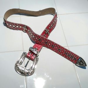 Rhinestone cowgirl belt with crosses