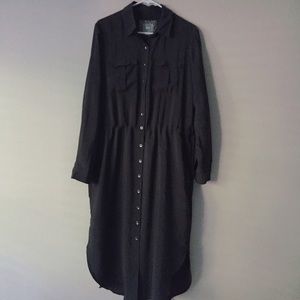 Anthropologie drawstring midi shirtdress, size 12