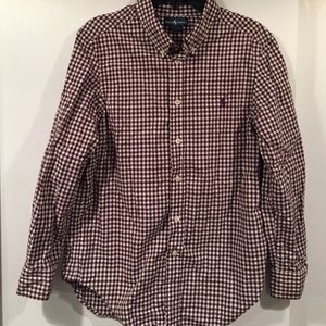 RL - BOYS Size M (10-12) LONG SLEEVE GINGHAM SHIRT